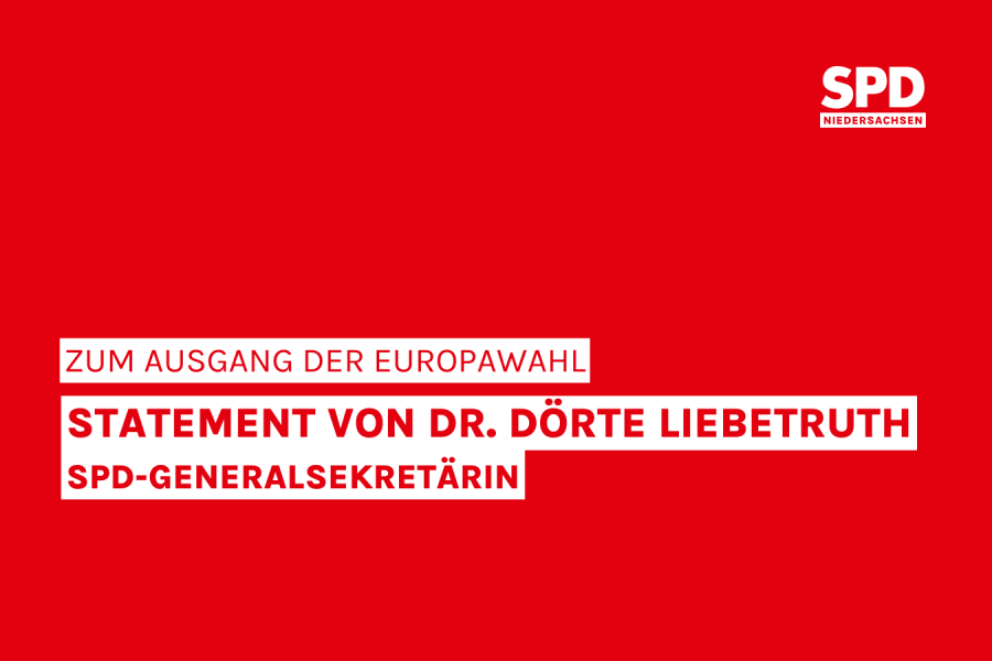 State­ment der Gene­ral­se­kre­tä­rin Dr. Dör­te Lie­be­truth zum Aus­gang der Euro­pa­wahl 2024 in Niedersachsen